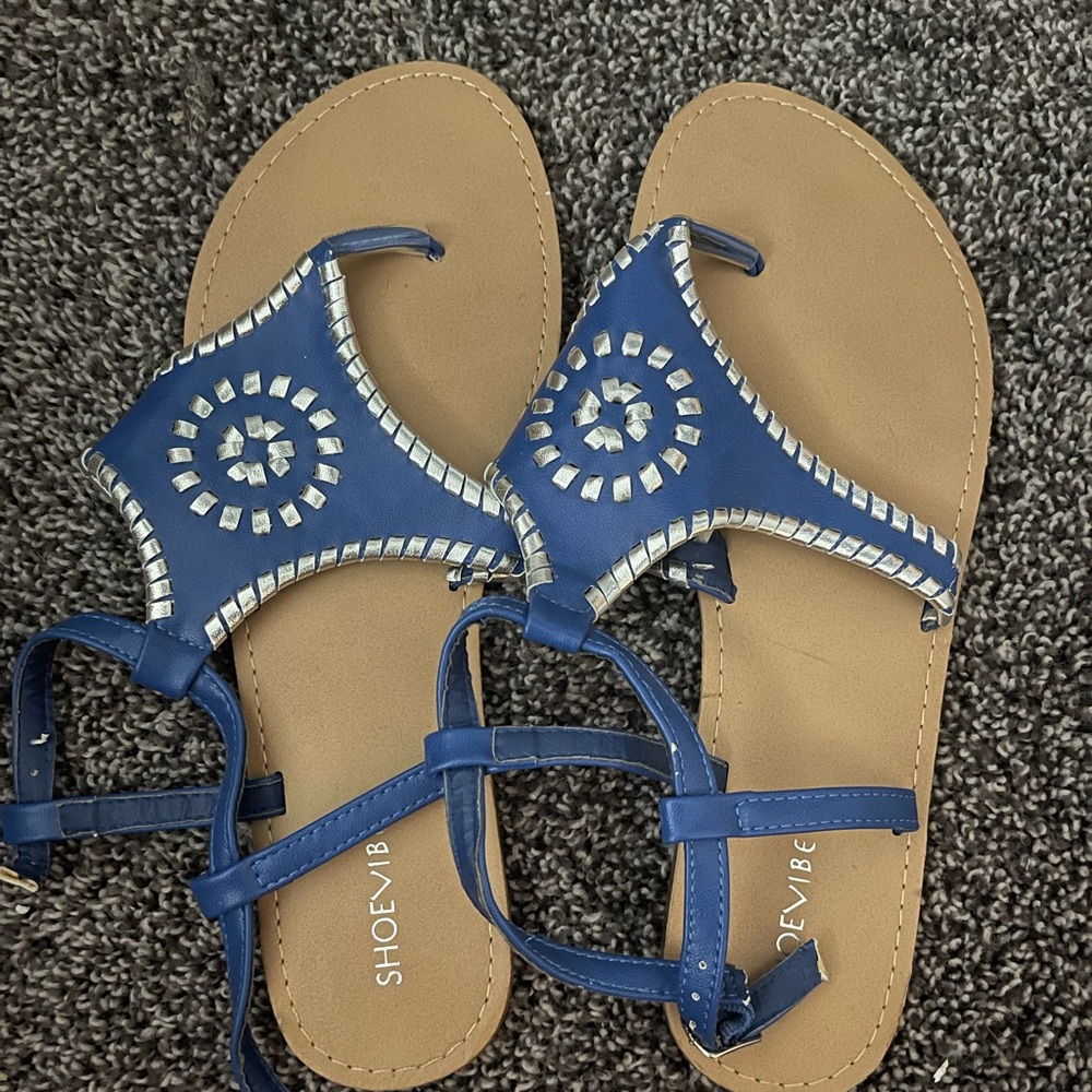 Blue Strappy Sandal